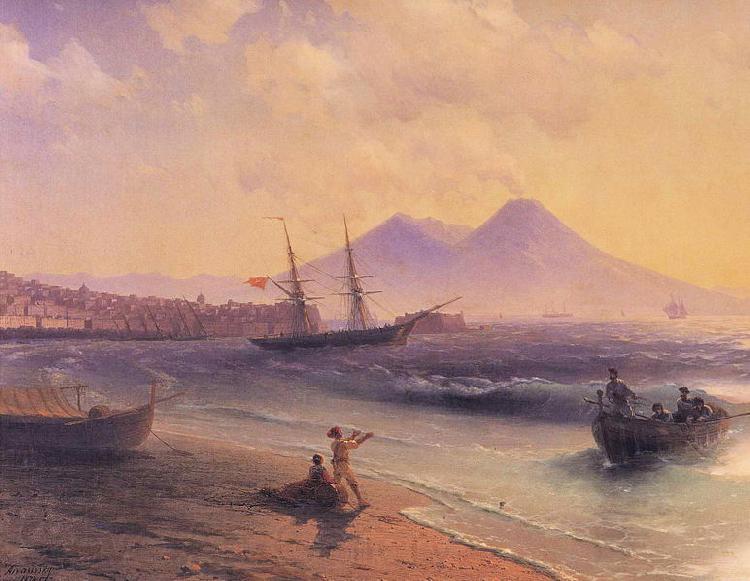 Ivan Aivazovsky Fishermen Returning Near Naples Spain oil painting art
